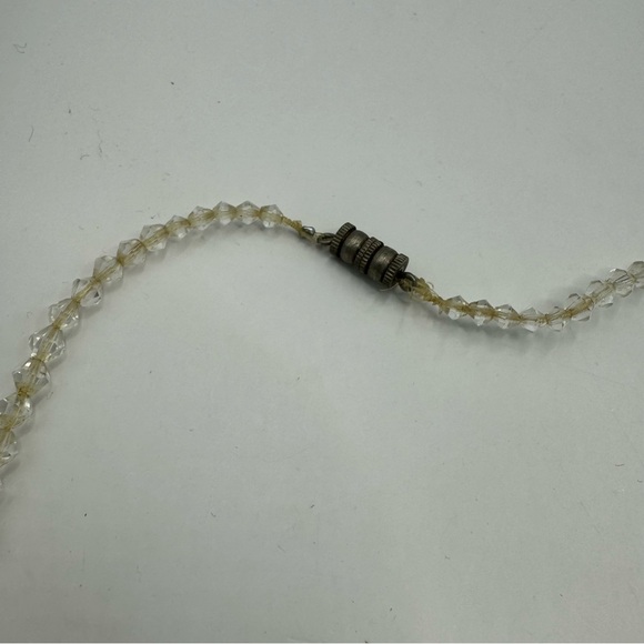 Vintage MCM briolette sparkling crystal glass necklace bicone aurora Borealis - Picture 12 of 13